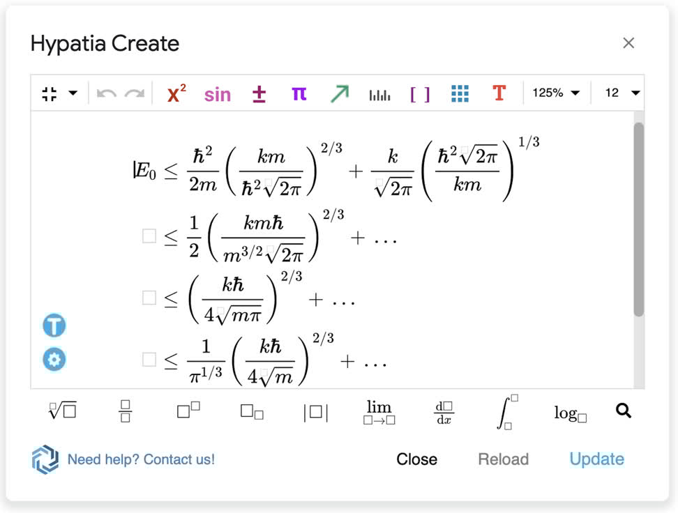 Example of Hypatia Create